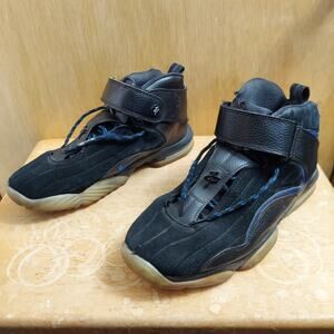 Nike Air 864018-001 Penny IV Men's US 11 Black Blue Hardaway Basketball Shoes